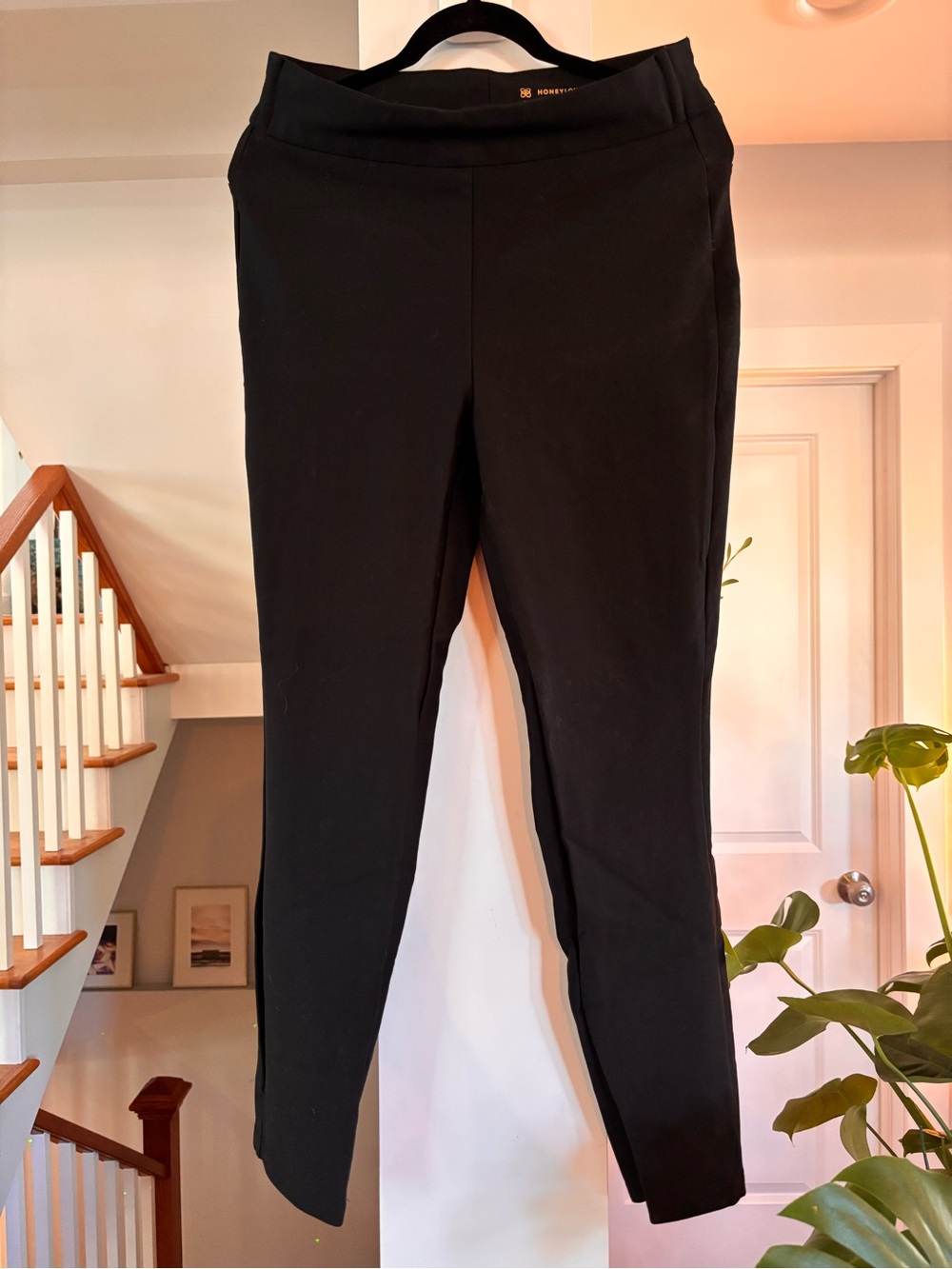 Honeylove Black Women's Ponte Pull-On Ankle Pants - Size XL